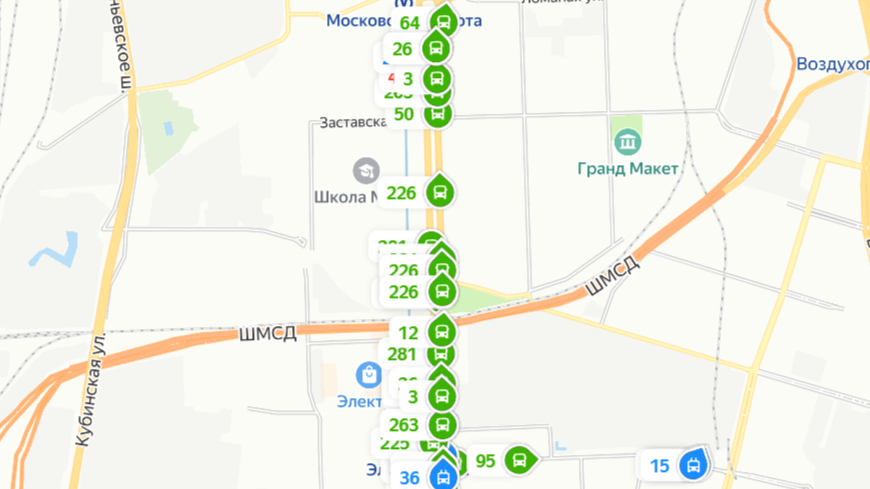 Плотная пробка парализовала Московский проспект