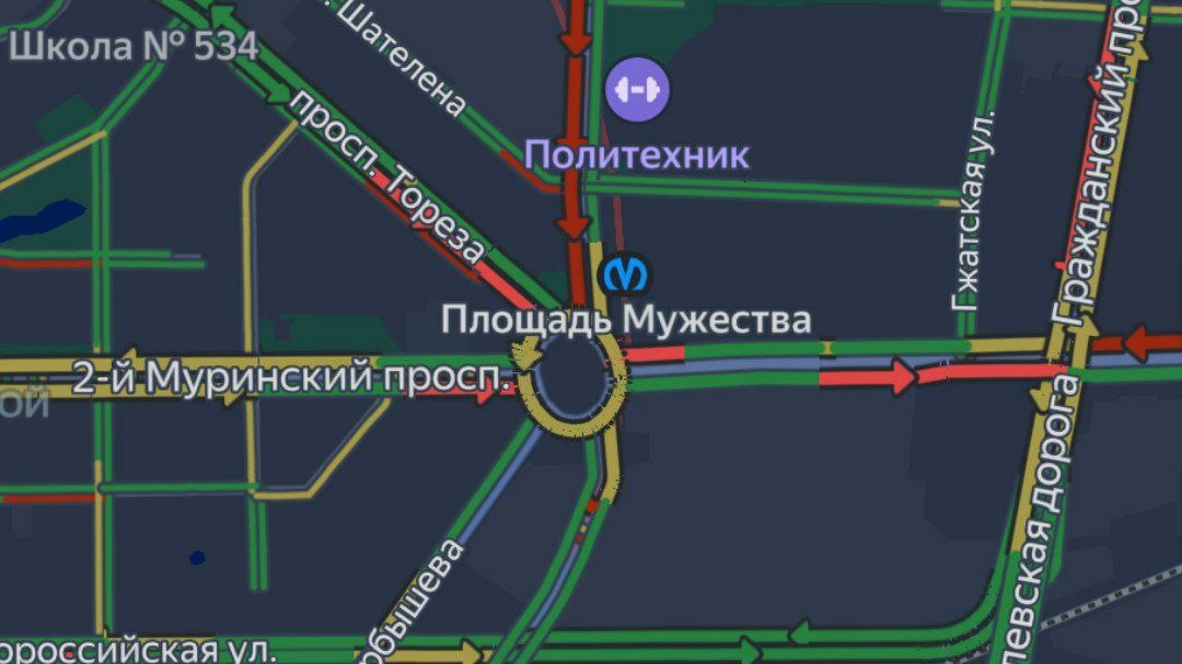 Пробки сковали Петербург: «побагровели» улицы нескольких районов